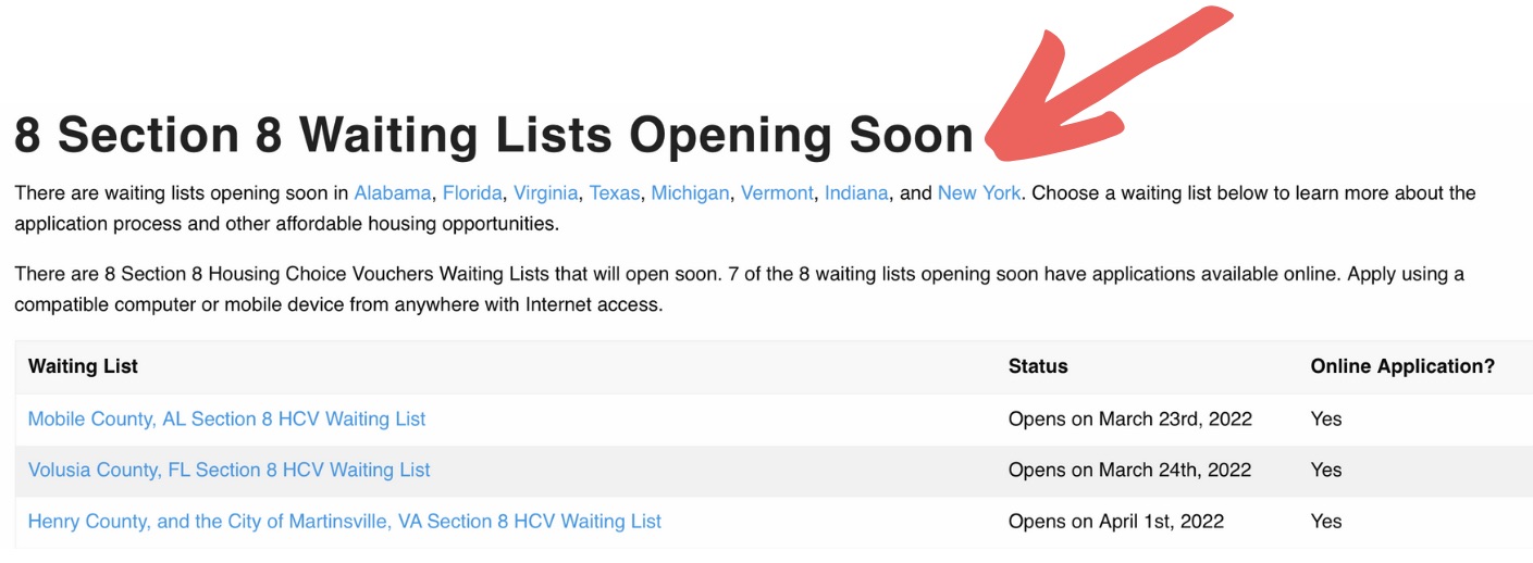 Getting on the Section 8 Voucher Wait Lists Partners4Housing
