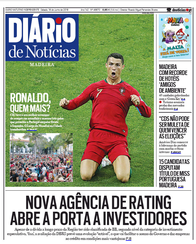 See how Portuguese newspaper’s celebrated Ronaldo’s victory News