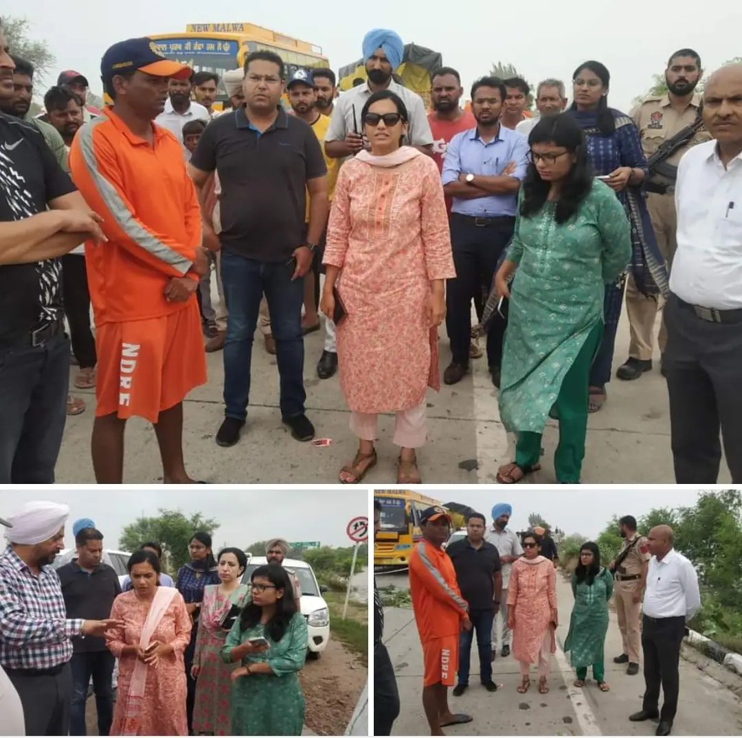 DC Patiala Visits WaterAffected Areas Of Samana And Patran