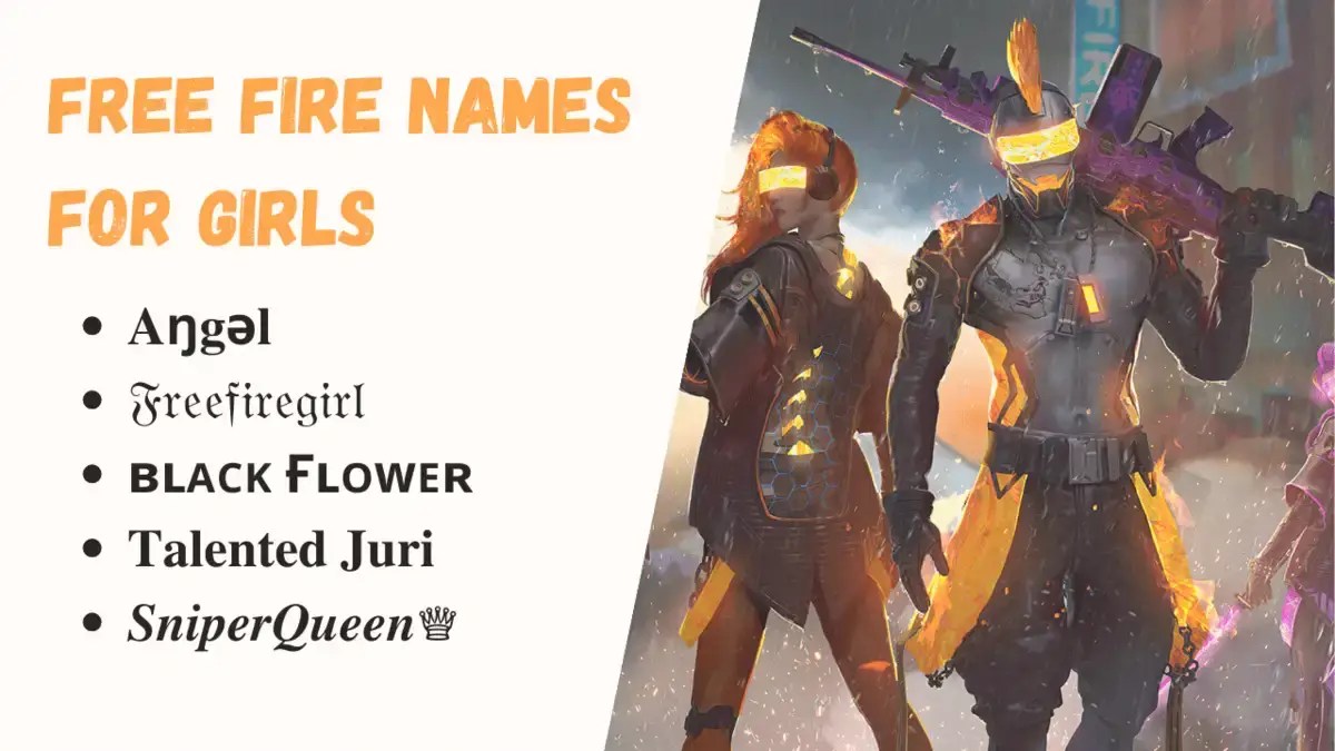499+ Free Fire Stylish Names For Girls