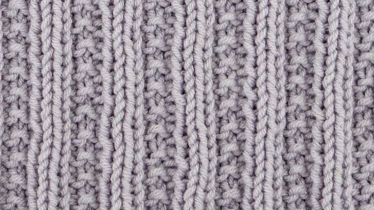 Beaded Rib Stitch Knitting Stitch Dictionary