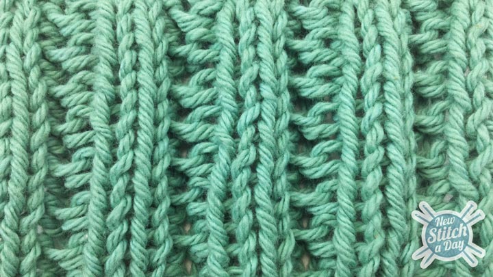 The Fancy Slip Stitch Rib Pattern Knitting Stitch 84