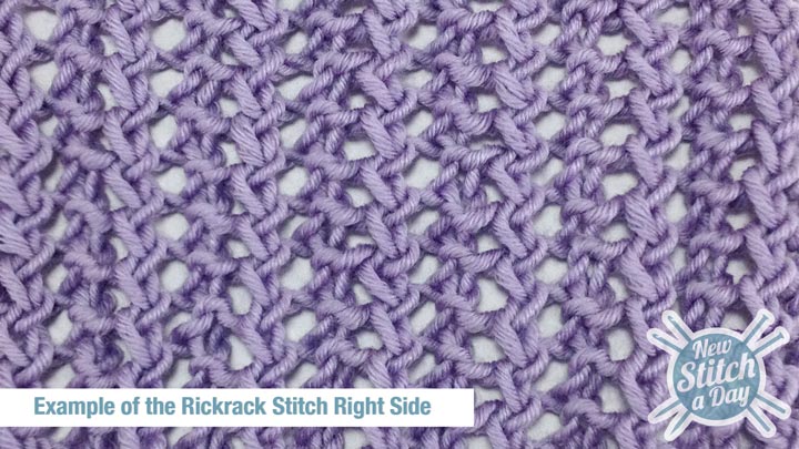 The Rickrack Stitch Knitting Stitch 136 New Stitch A Day