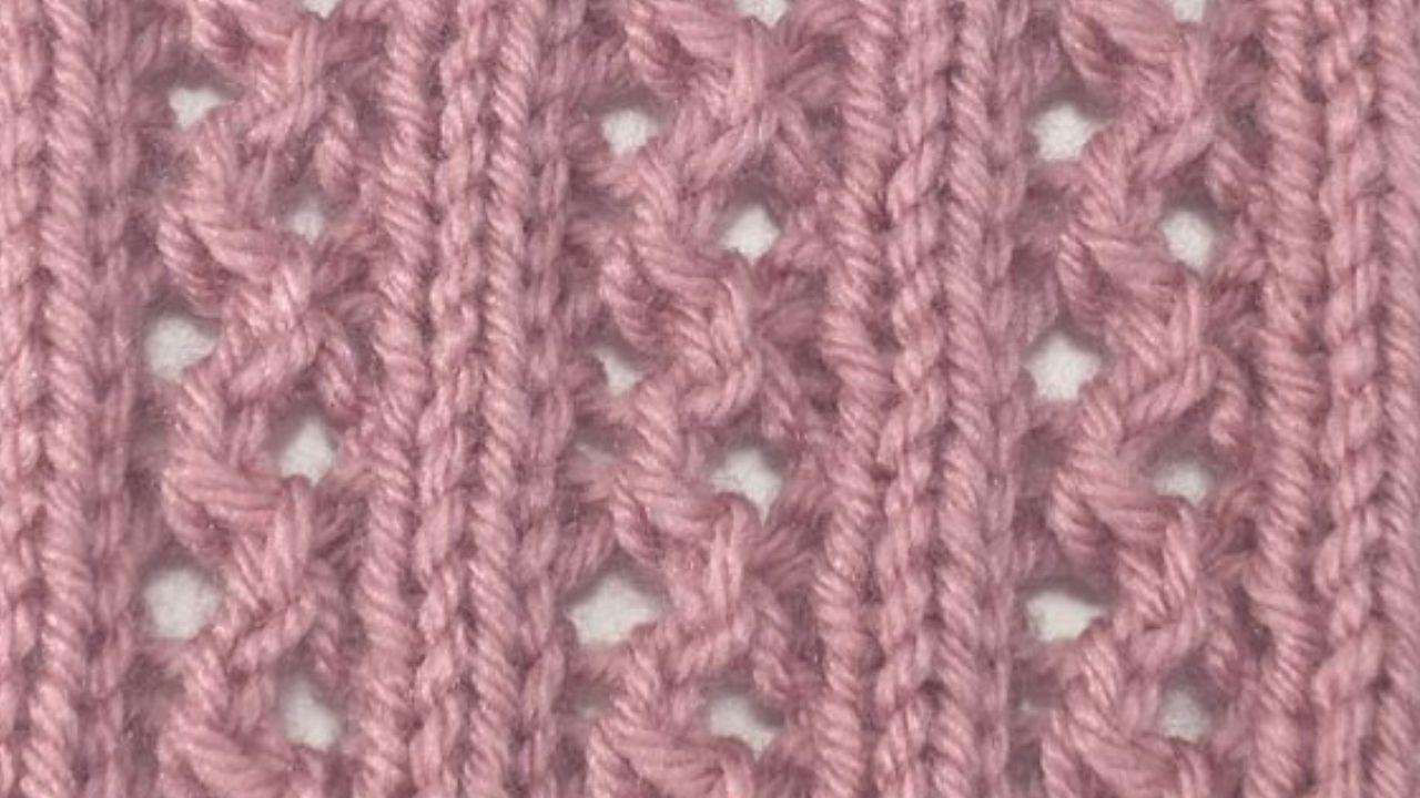 Double Lace Rib Stitch Knitting Stitch Dictionary
