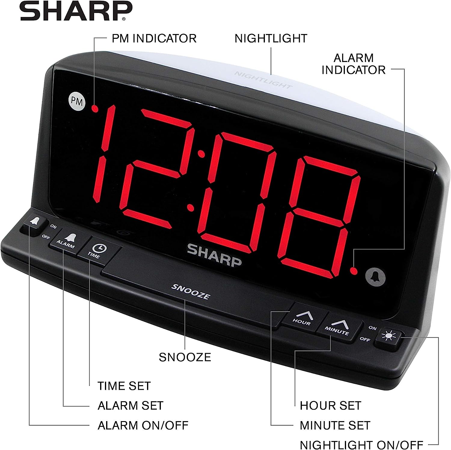 SHARP LED Digital Alarm Clock Review • News To Review
