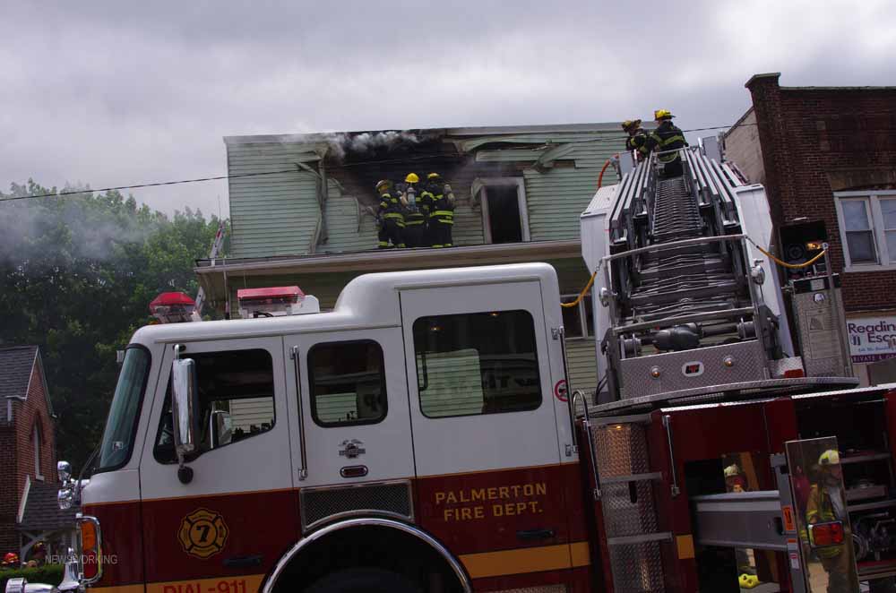 Working fire on Delaware Avenue in Palmerton, PA. Newsworking