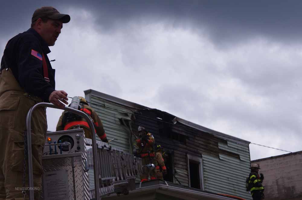 Working fire on Delaware Avenue in Palmerton, PA. Newsworking