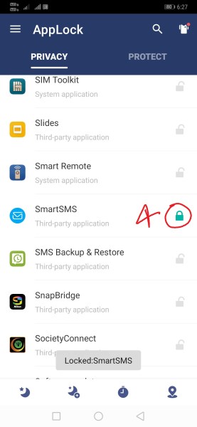 how to hide notifications using Applock -5