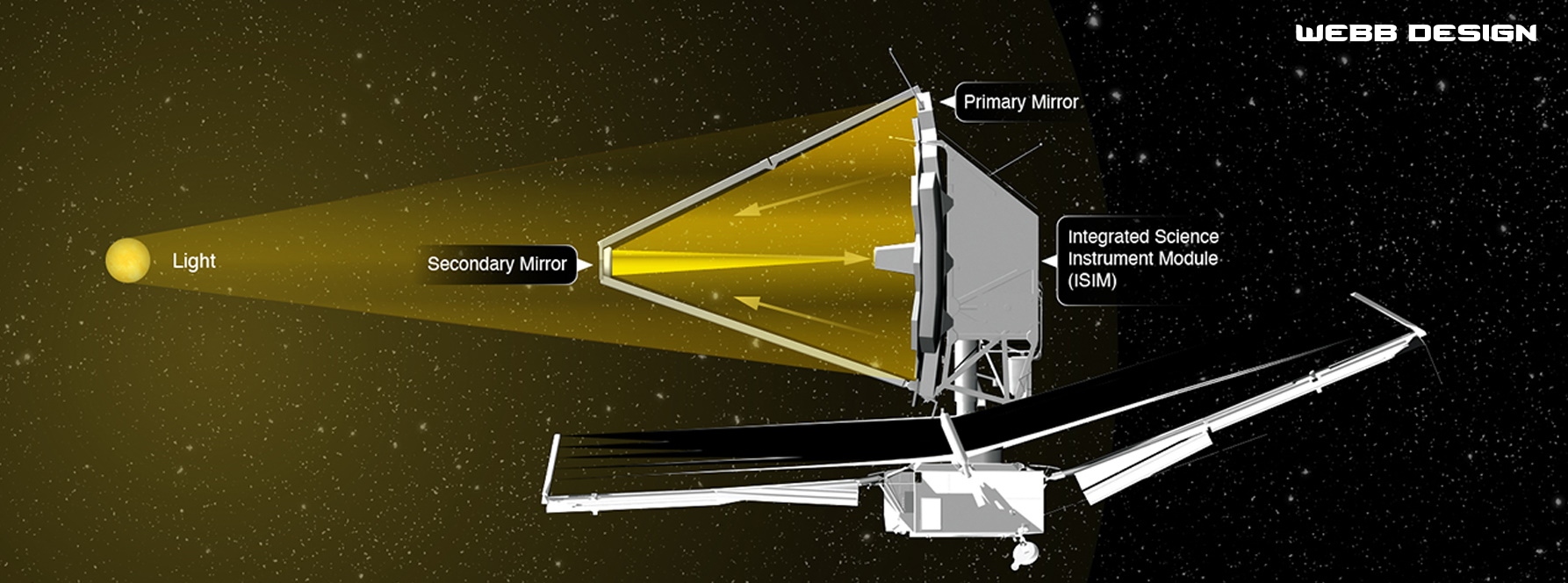 Webb Telescope Design Cross Section