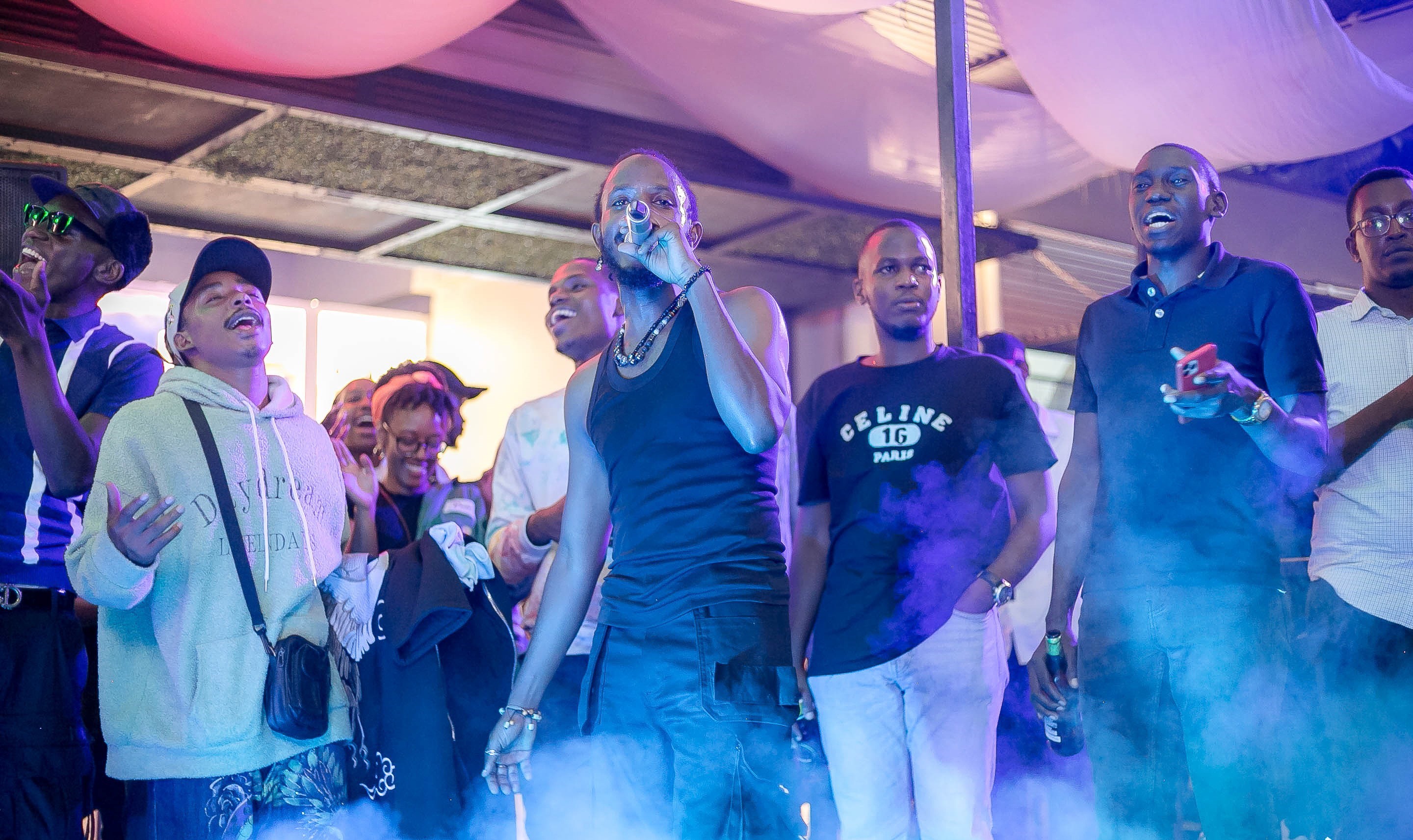 Partygoers mix and mingle with artistes at Boda Stage Party New