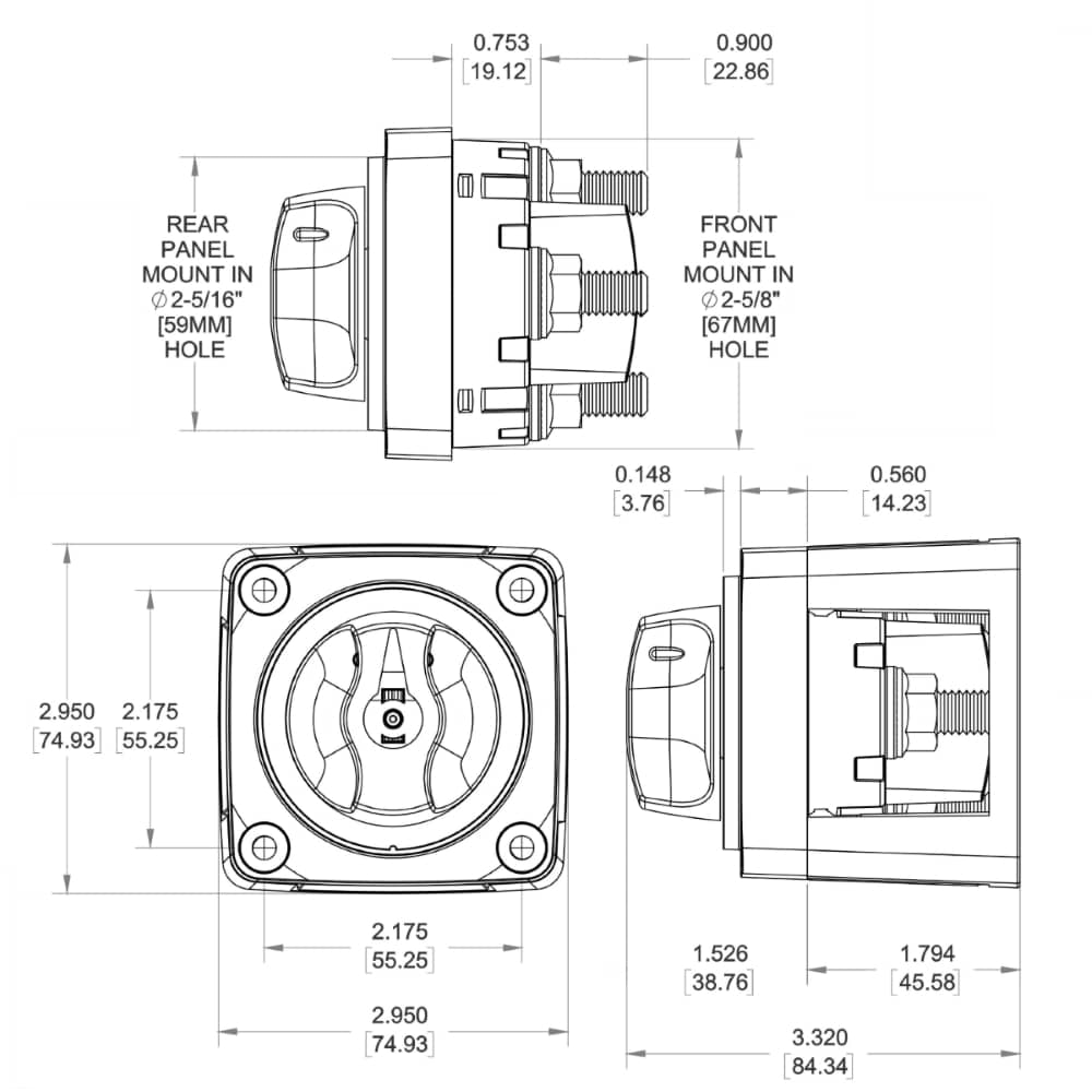 Blue Sea 6011 Battery Switch New Wire Marine
