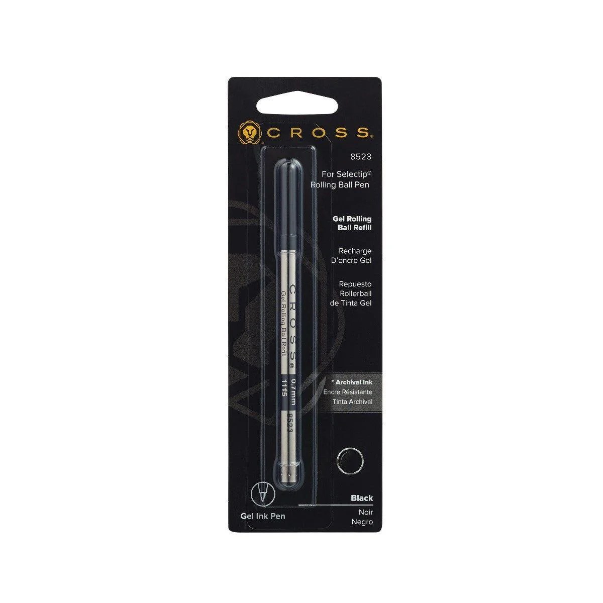 Cross Black Gel Selectip RollerBall Pen Refill (0.7mm) 8523 New World