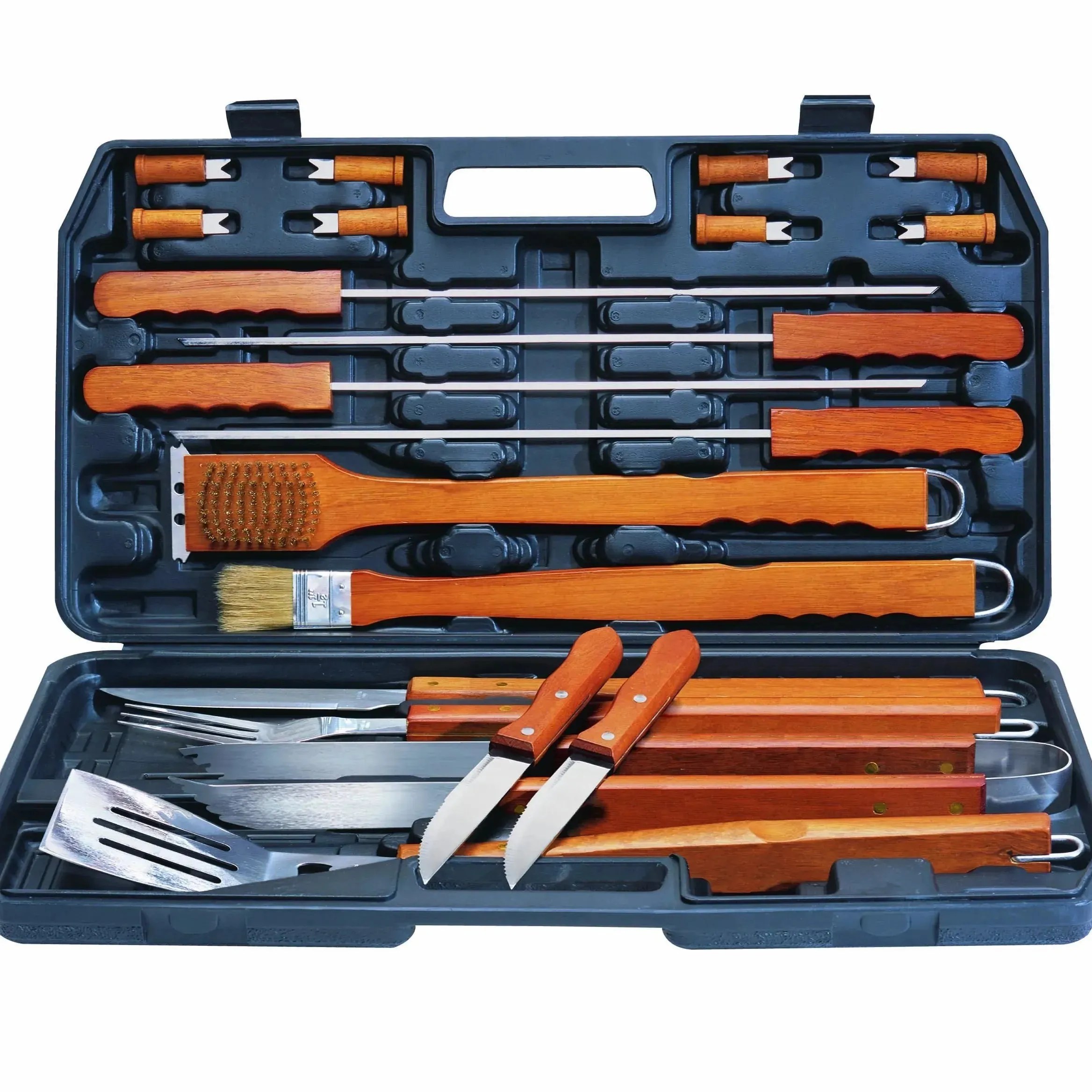 ALVA 21pc Deluxe WoOd handle BBQ & Tool Set BA86 New World