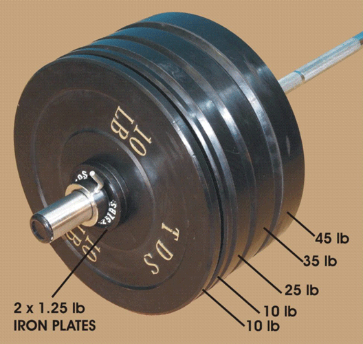 300 LB. OLYMPIC BARBELL SET WITH 100 LB RATED BLACK BAR