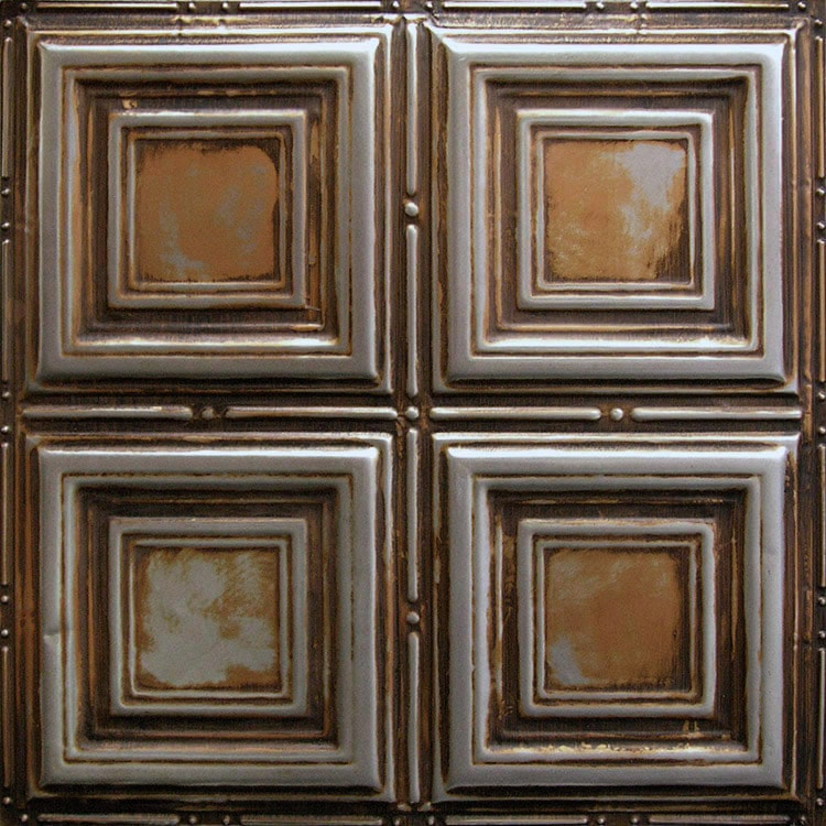 Recycled Tin Ceiling Tile Wall Art Shelly Lighting