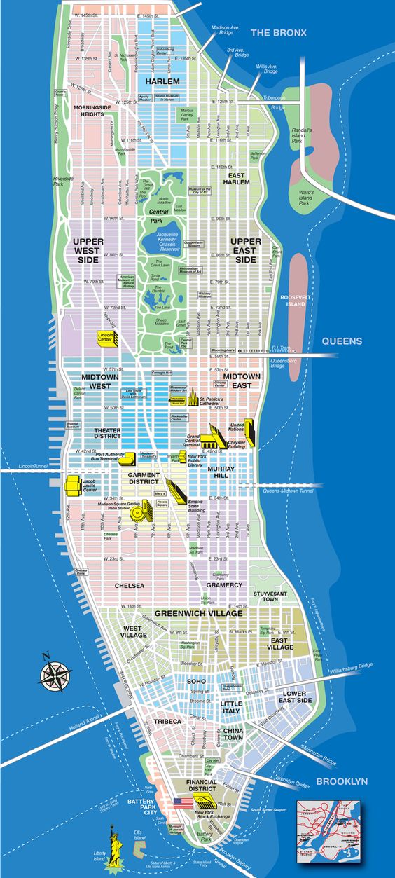 Map Of Manhattan Ny Neighborhoods Shir Yvette