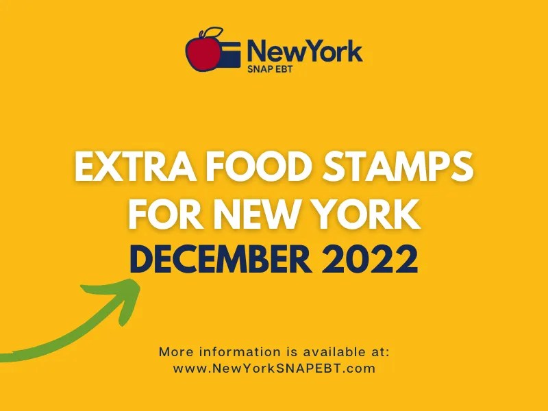 Extra Food Stamps for New York December 2022 NY SNAP EBT