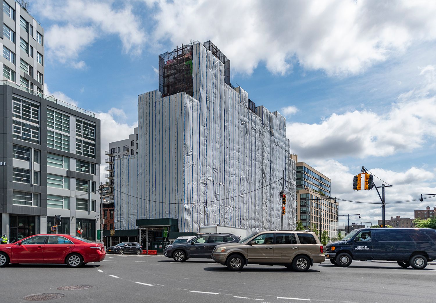 260 Gold Street's Façade Revealed Behind Scaffolding In Downtown