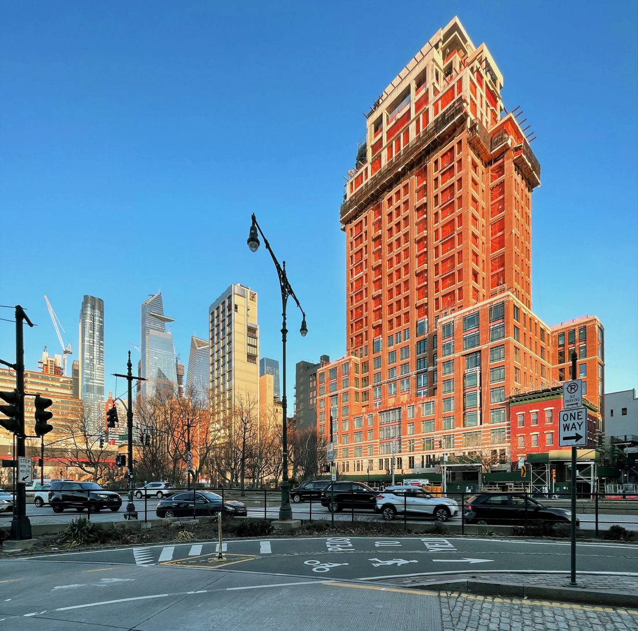 The Cortland's Red Brick Façade Continues Progress at 555 West 22nd