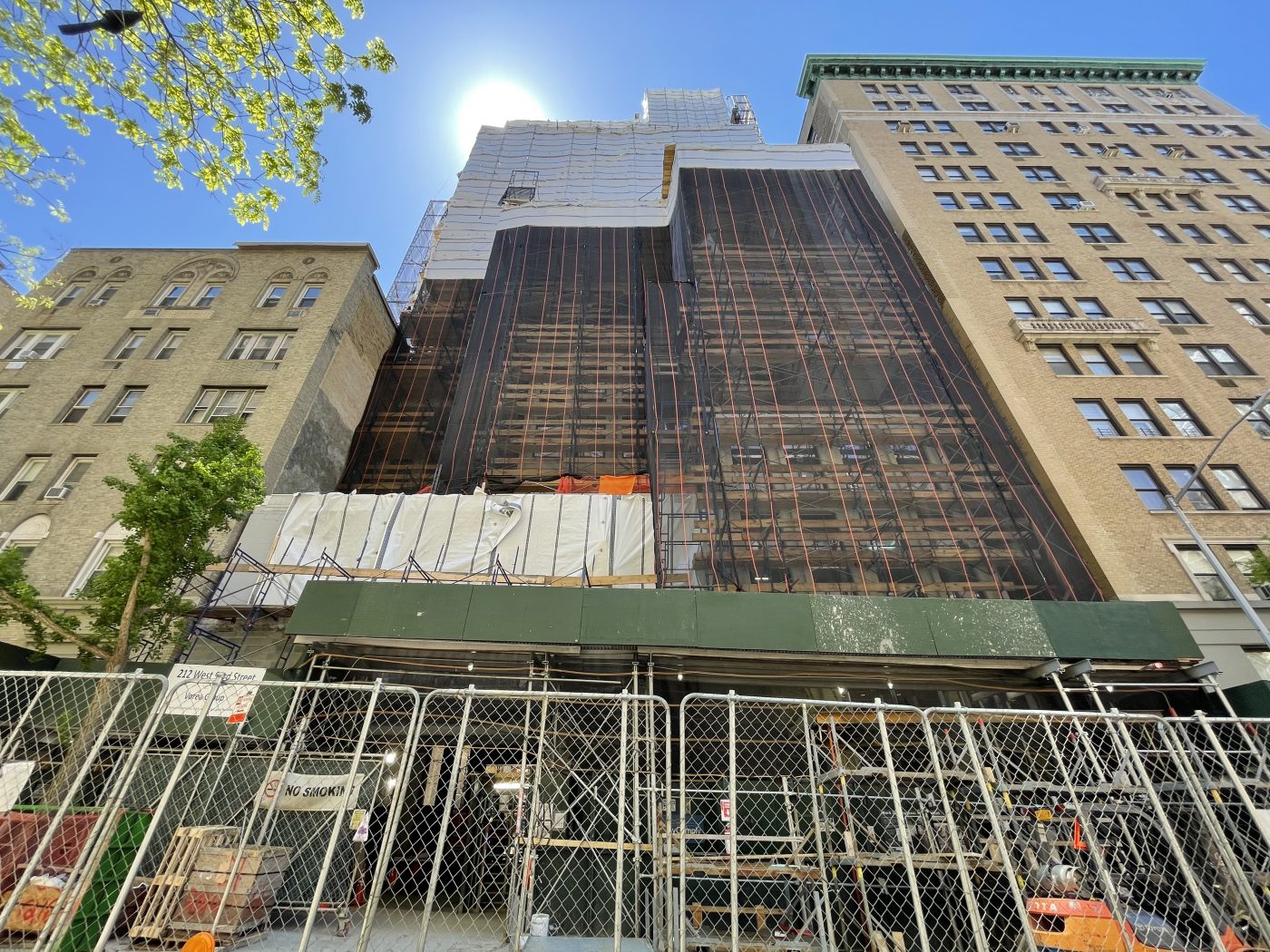 Exterior Work Continues on 212 West 93rd Street on Manhattan's Upper