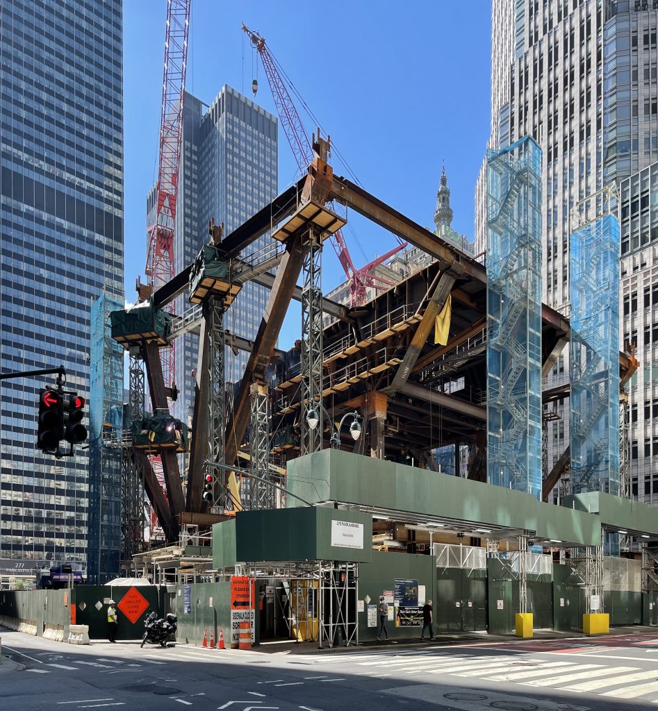 270 Park Avenue's Demolition is Complete While New Steel Superstructure