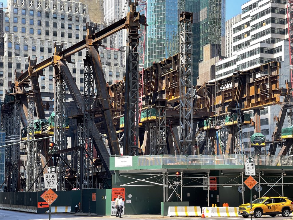 270 Park Avenue's Massive Steel Base Takes Shape in Midtown East