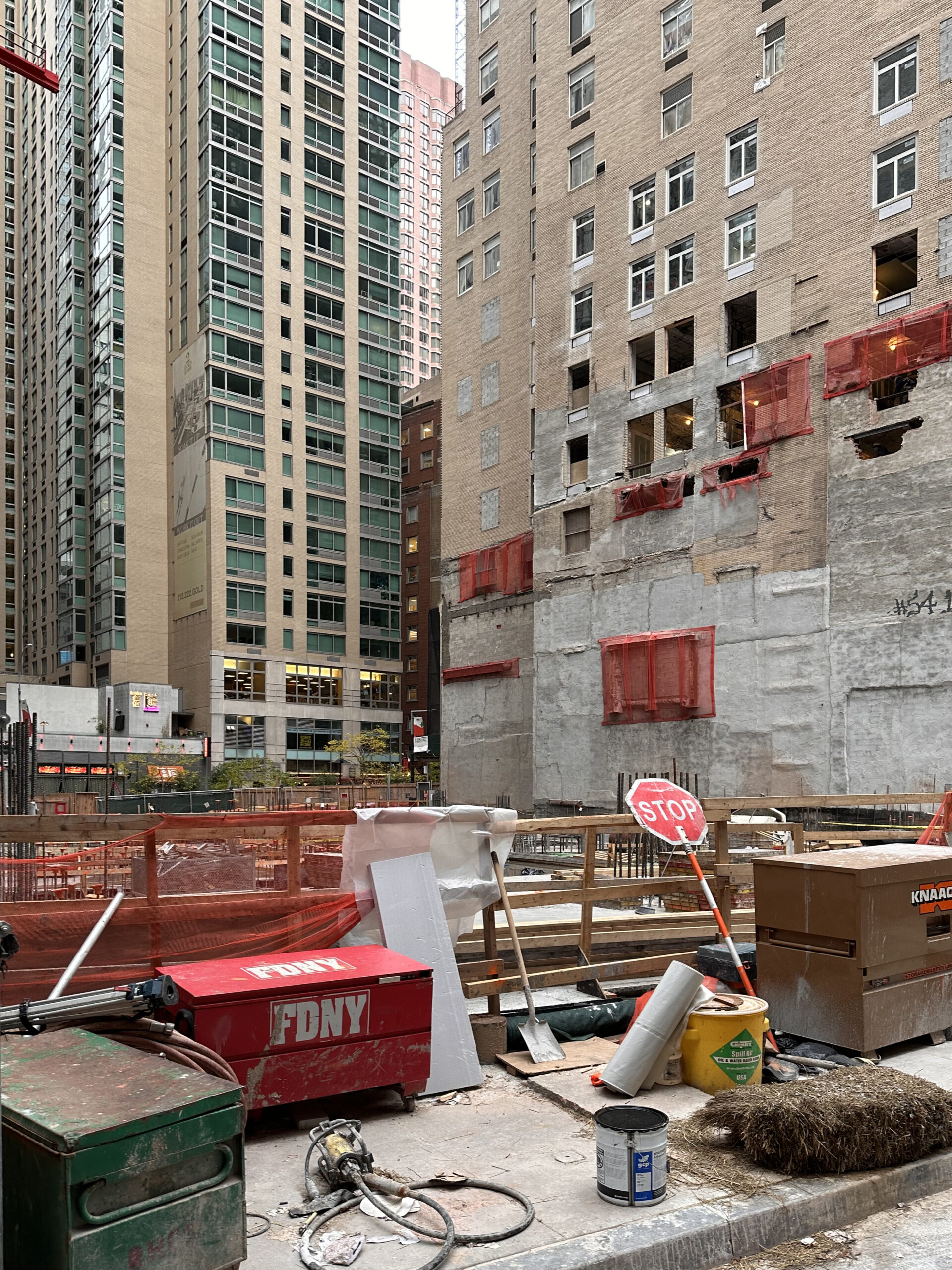 7 Platt Street's Foundations Reach Street Level in Manhattan's