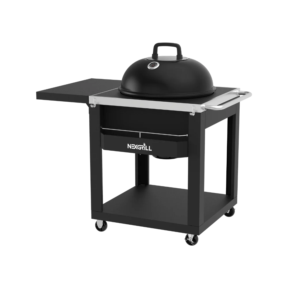 Charcoal Kettle with Cart and Side Table