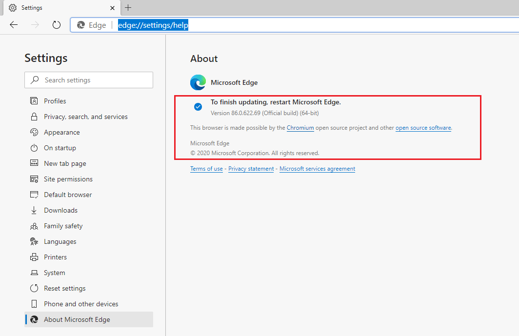 Check Edge Browser Version Nexial Automation