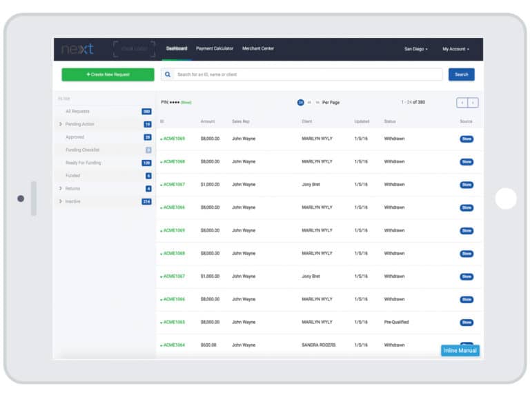 DashboardScreenshot NextFinancing
