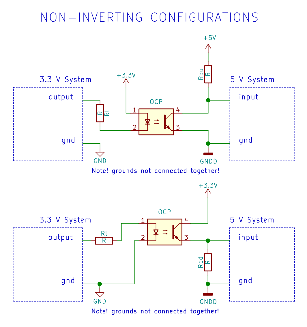 How to interface a 3.3V output to a 5V input.