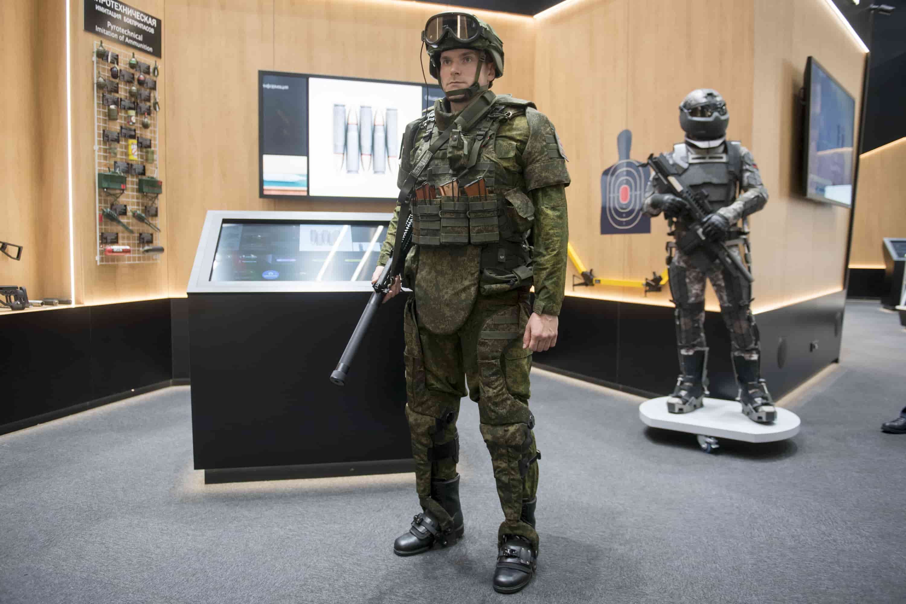 Russia has combat tested passive exoskeleton and electrically modified
