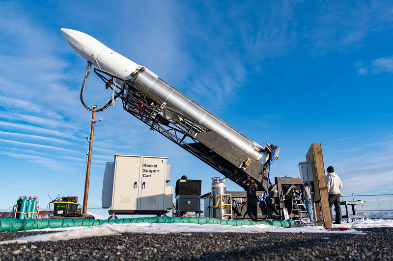 Astra Rocket Vertical for Launch Rehersal