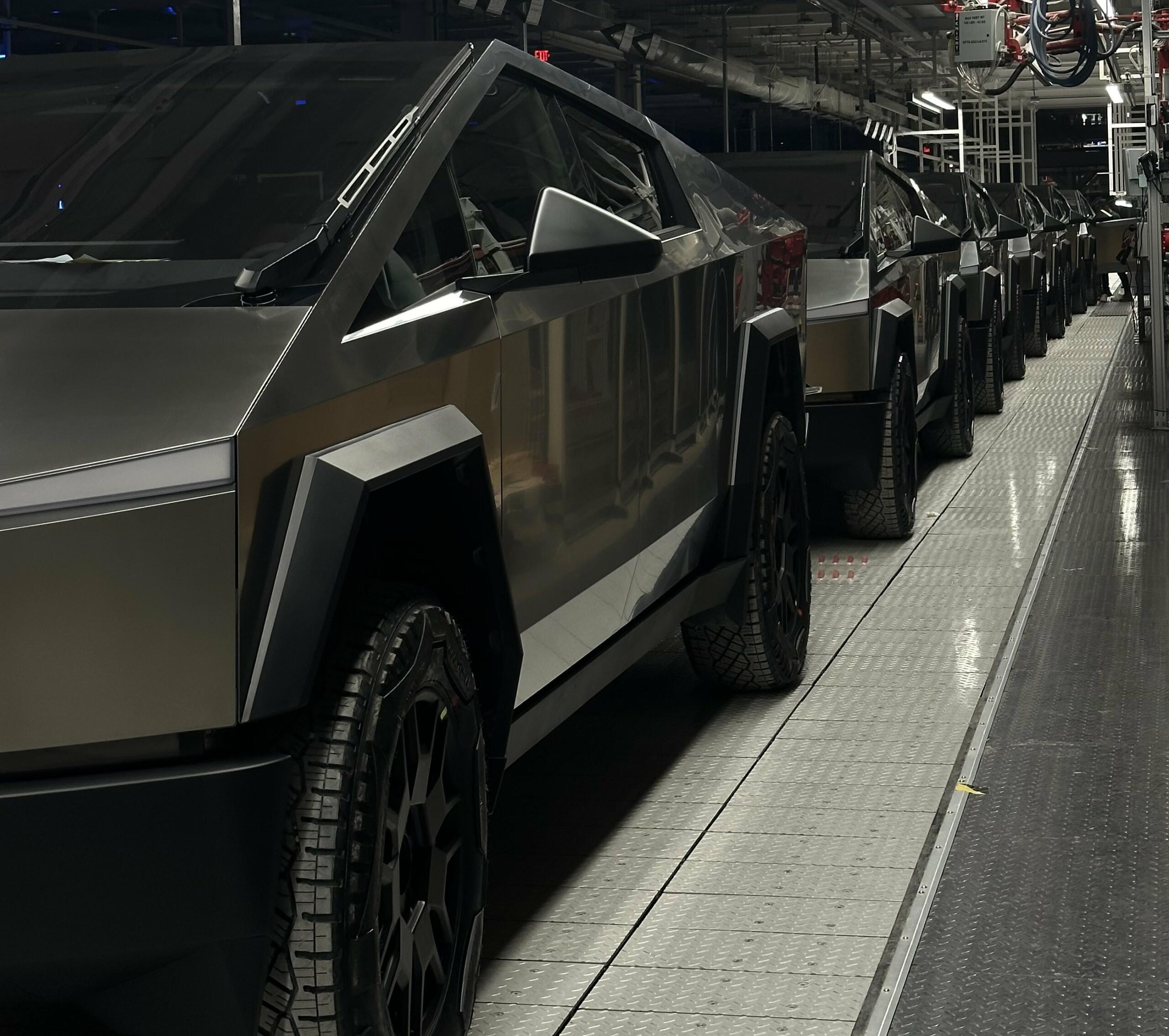 Tesla Cybertruck Production Line Shown and Delivery Event in One Hour