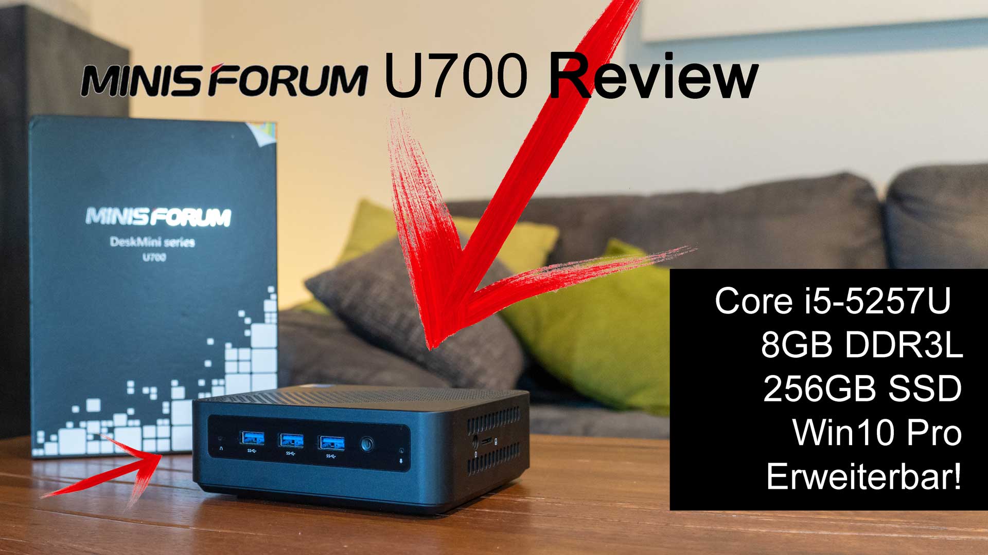 MiniPC MinisForum U700 i5, 8GB Ram, 256 SSD Next Generation Technology