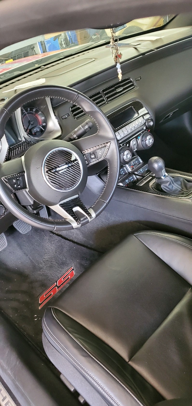 2010 12 Camaro Real Carbon Fiber Steering Wheel Trim Cover Kit