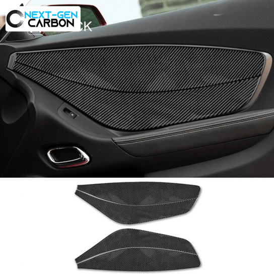 20102015 5th Gen Camaro Carbon Fiber Door Panel Overlays NextGen