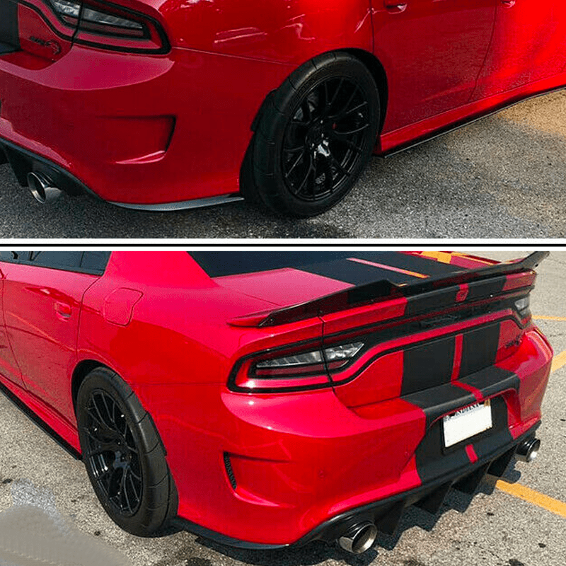 Carbon Fiber/Matte SRT Rear Diffuser Extensions 2015 2022 Dodge Charger NextGen Speed