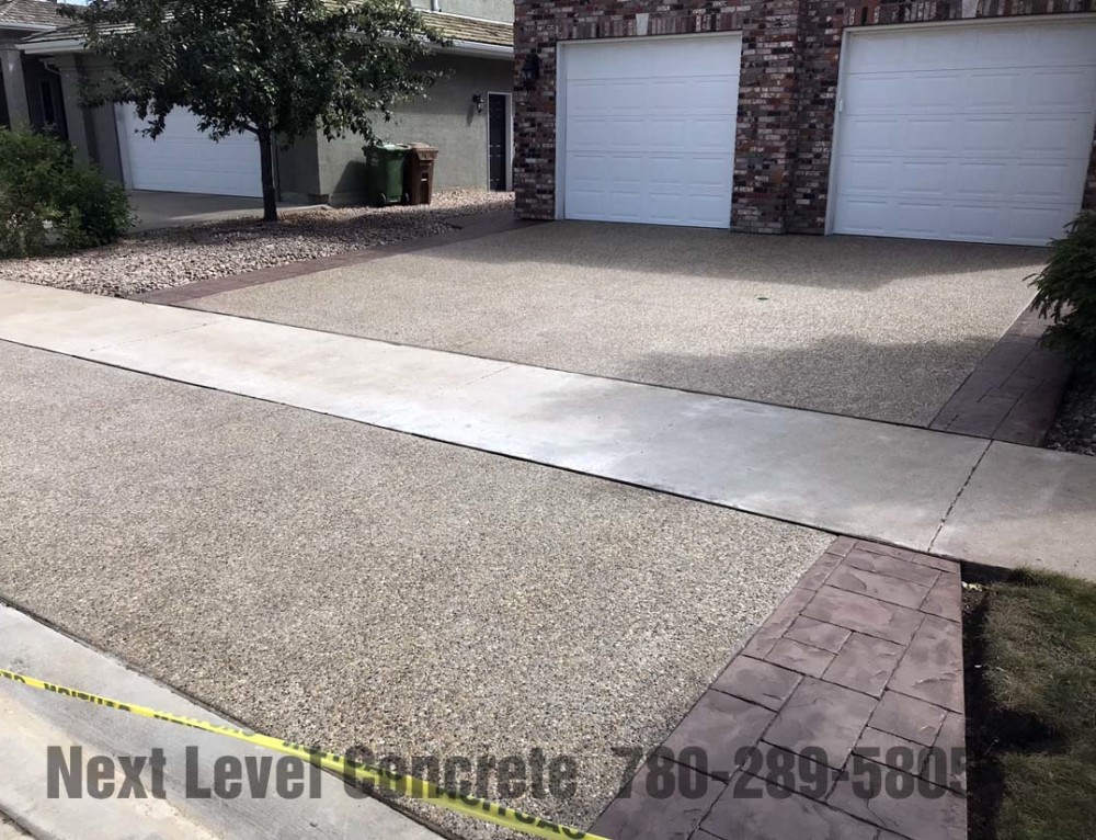 Exposed Aggregate Driveway Next Level Concrete Ltd