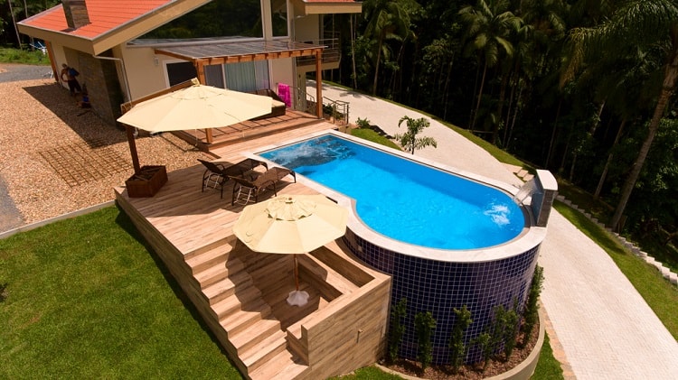 The Top 47 Best Above Ground Pool Deck Ideas - Backyard Landscape Design The Top 47 Best Above Ground Pool Deck Ideas - Backyard Landscape Design