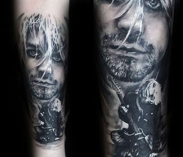 60 Nirvana Tattoo Designs For Men - Rock Band Ink Ideas 513_x_599_jpg