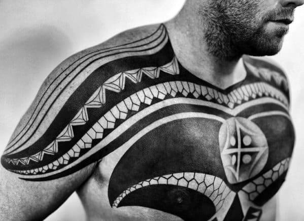 Top 87 Men's Chest Tattoo Ideas [2021 Inspiration Guide] 435_x_599_jpg