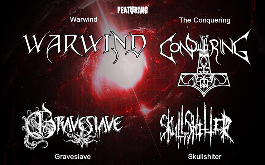 Halloween Events Minneapolis 2023 Warwind, The Conquering, Skullshitter & Graveslave announce Halloween