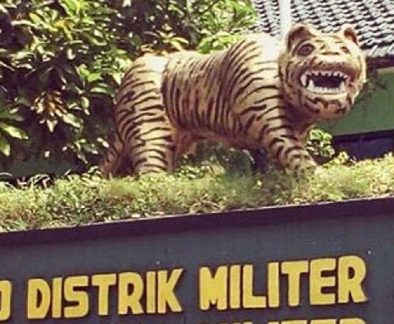 Indonesian Military Bullied into Destroying Tiger Statue Because the