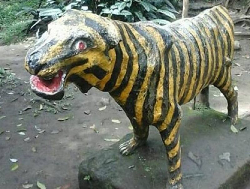 Indonesian Military Bullied into Destroying Tiger Statue Because the