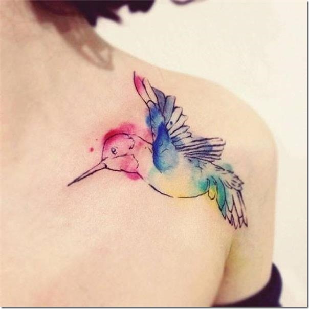 Delicate and artistic hummingbird tattoos » Nexttattoos
