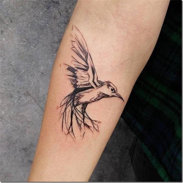 Delicate and artistic hummingbird tattoos » Nexttattoos