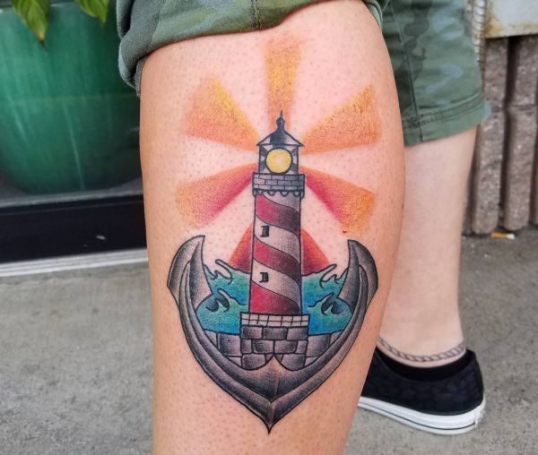 Lighthouse Tattoo Motifs, Concepts And Meanings - Nexttattoos 508_x_600_jpg
