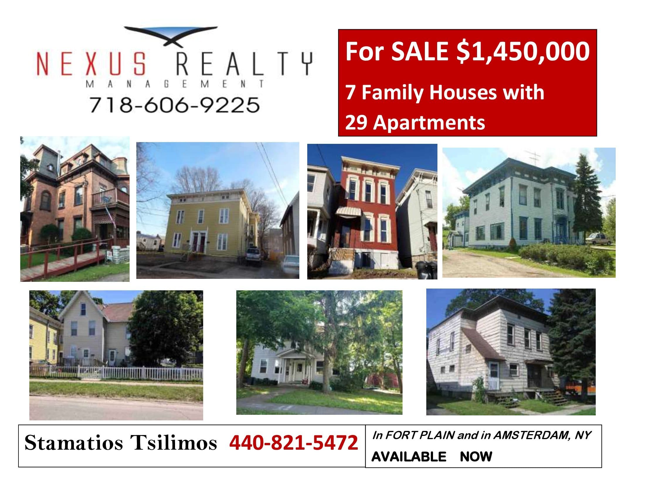 7 Houses in Fort Plain, in Amsterdam and in Canajoharie FOR SALE ONLY