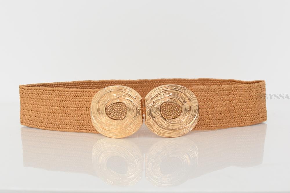 A beautiful bohemian style belt raffia effect, perfect for the season